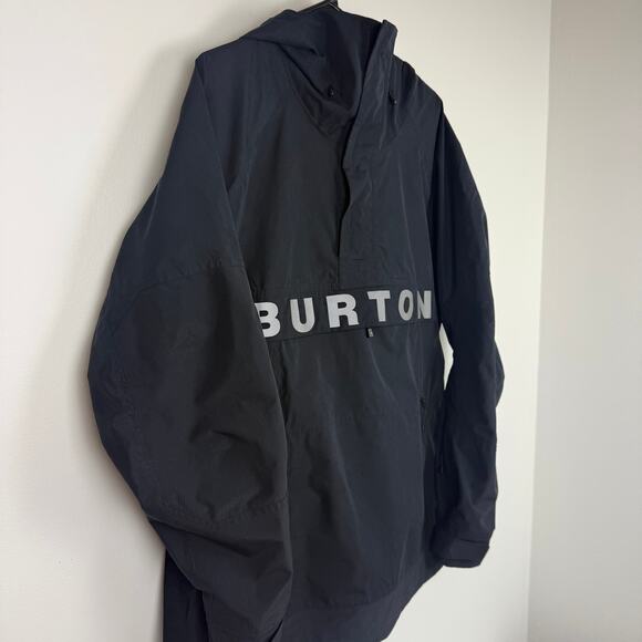 Burton Mens Frostner Dryride 2L Logo True Black Pullover Anorak Small WORN TWICE - Picture 3 of 11
